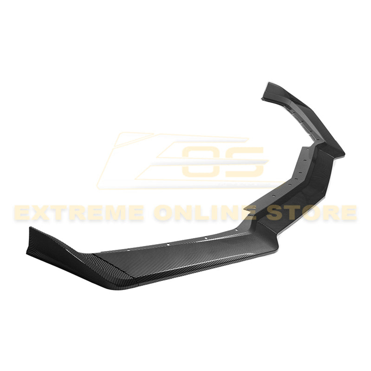 EOS Performance Extended Front Splitter - Hydro-Dipped Carbon Fiber - C8 Corvette
