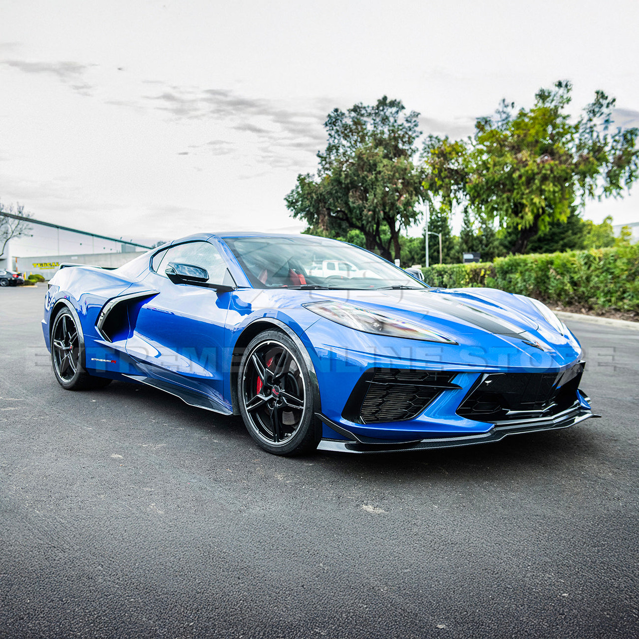 EOS Z07 Style Front Splitter & Carnards - Hydro Dipped Carbon - C8
