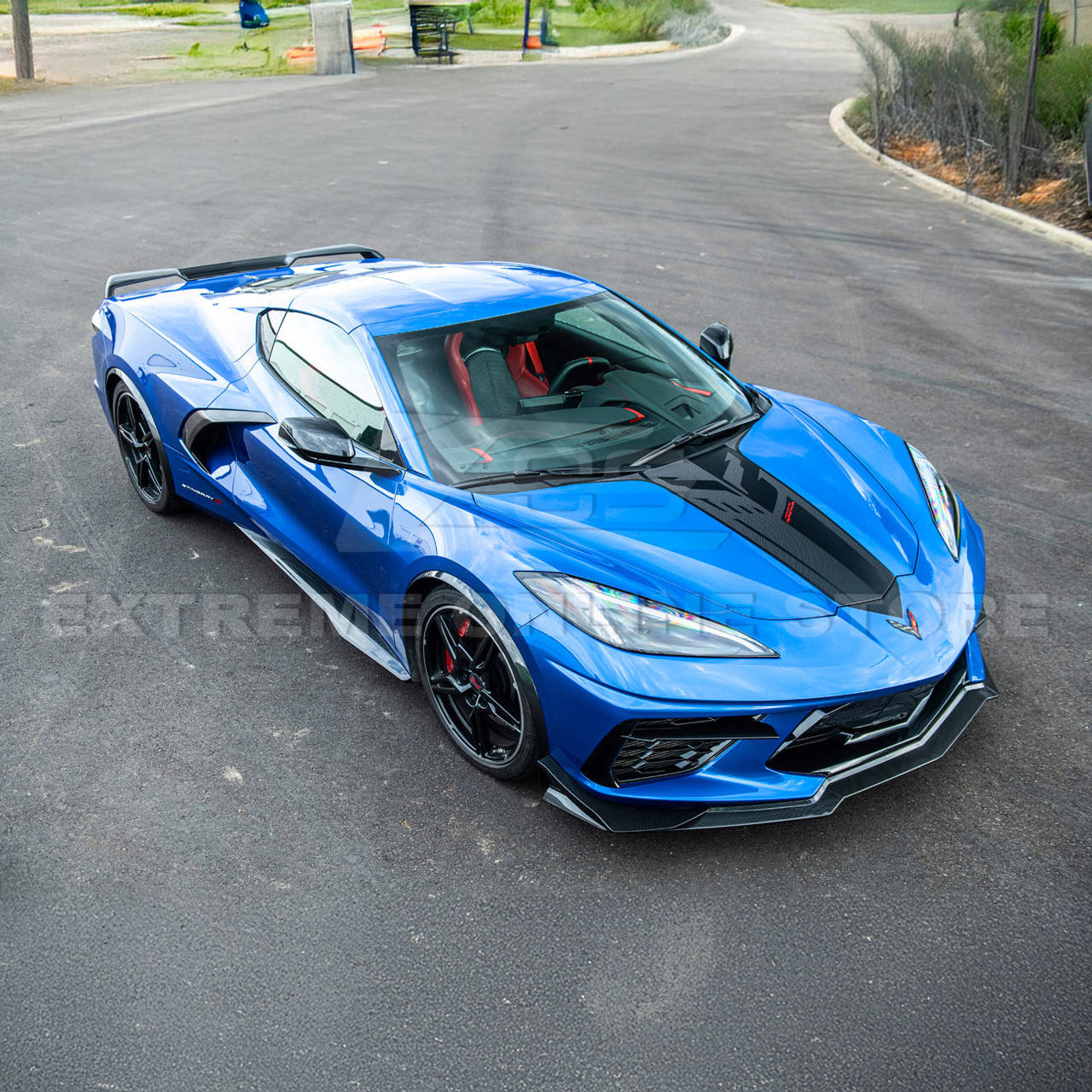 EOS Z07 Style Front Splitter & Carnards - Hydro Dipped Carbon - C8
