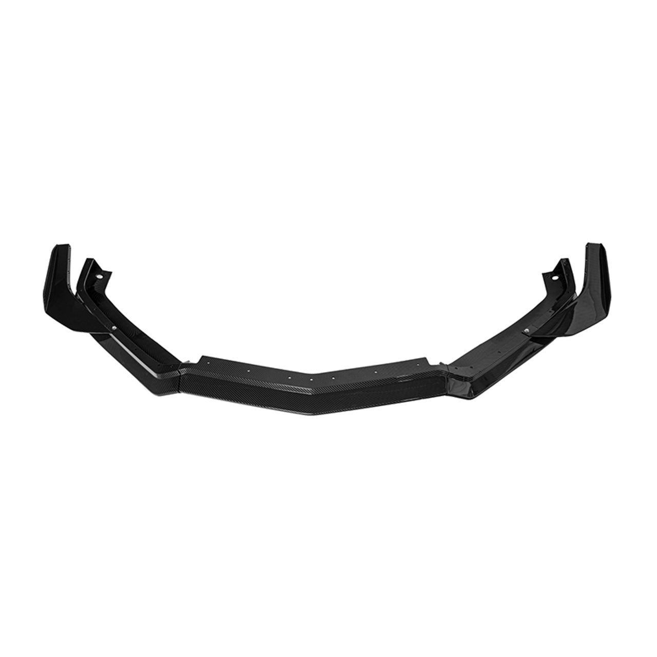 EOS Front Splitter & Carnards Z07 Style - Hydro-Dipped Carbon Fiber - C8 Corvette