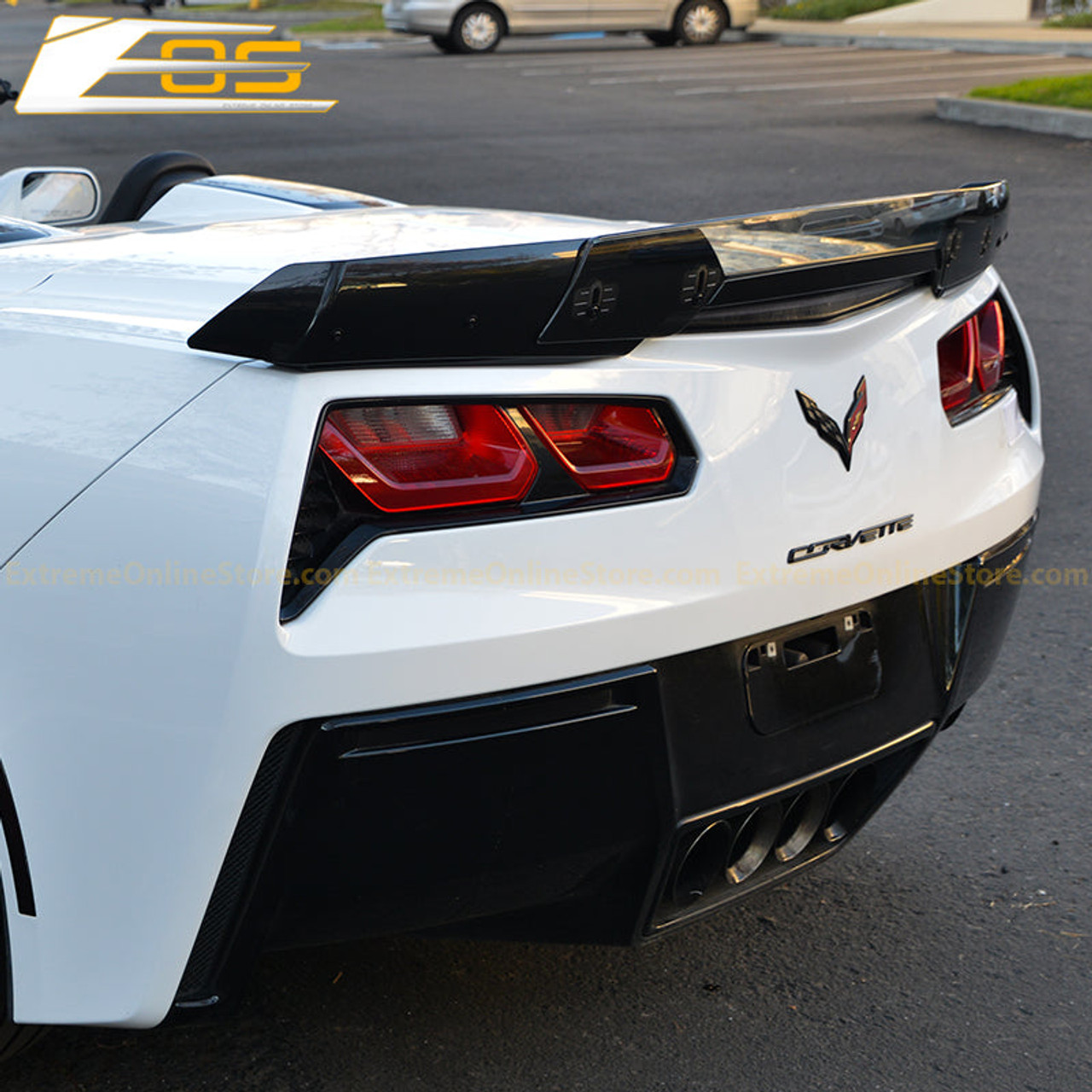 EOS Rear Wickerbill Extension - Light Tinted - C7 Corvette