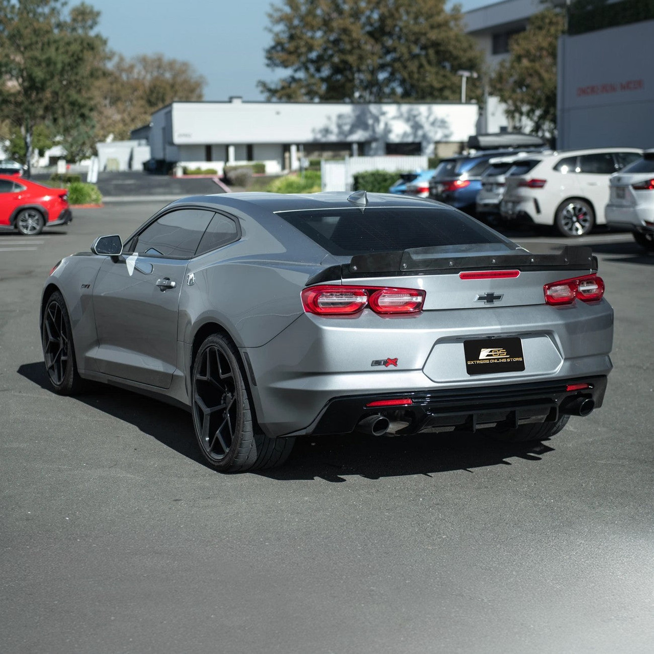 EOS Rear Diffuser Performance Style - Gloss Black - 16-24 Camaro SS (DIFF-1449-V2-ABS)