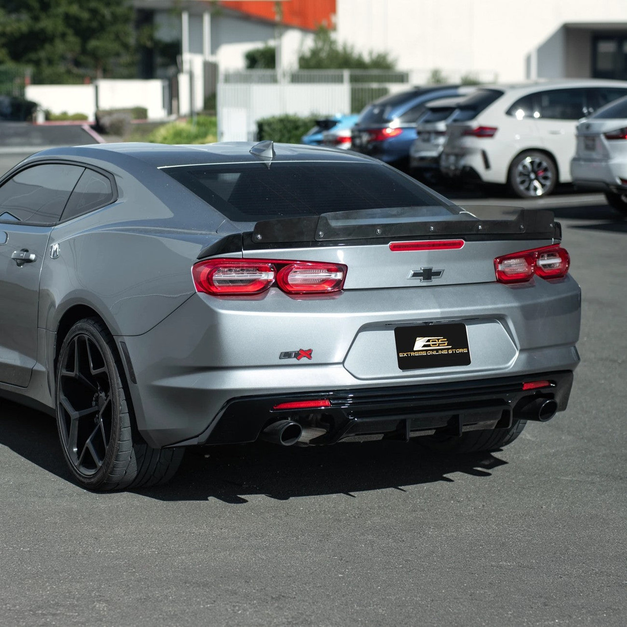 EOS Rear Diffuser Performance Style - Gloss Black - 16-24 Camaro SS (DIFF-1449-V2-ABS)