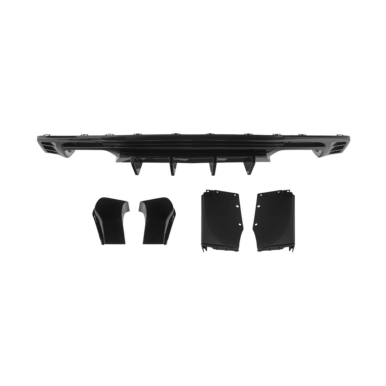 EOS Rear Diffuser Track Style - Gloss Black - 16-24 Camaro SS (DIFF-1450-V2-ABS) 