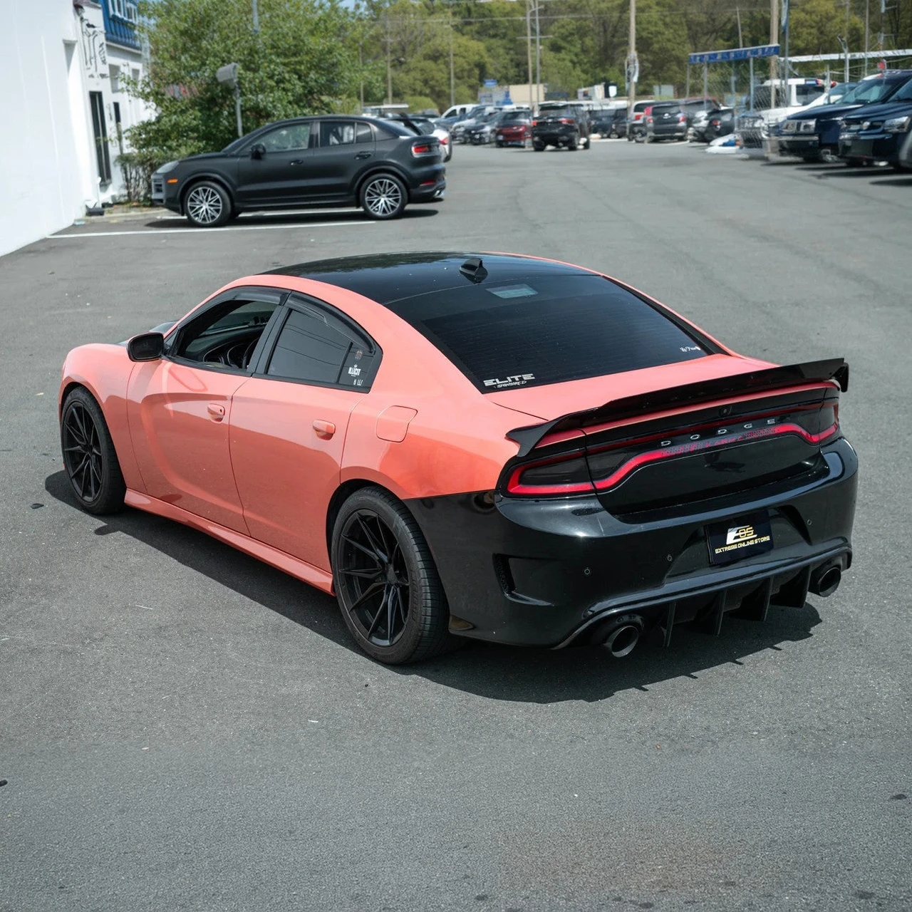 EOS Hellcat Redeye Style Wickerbill Rear Spoiler - Matte Black - 15-23 Dodge Charger (SPOILER-1427-ABS)