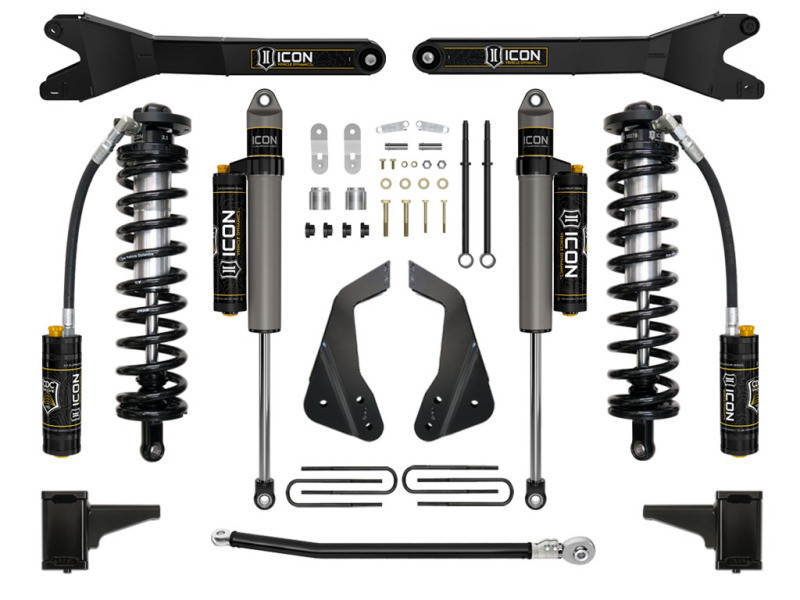 ICON 05-07 Ford F250/F350 4-5.5in Stage 4 Coilover Conversion System w/ Radius Arms - K63114R Photo - Primary