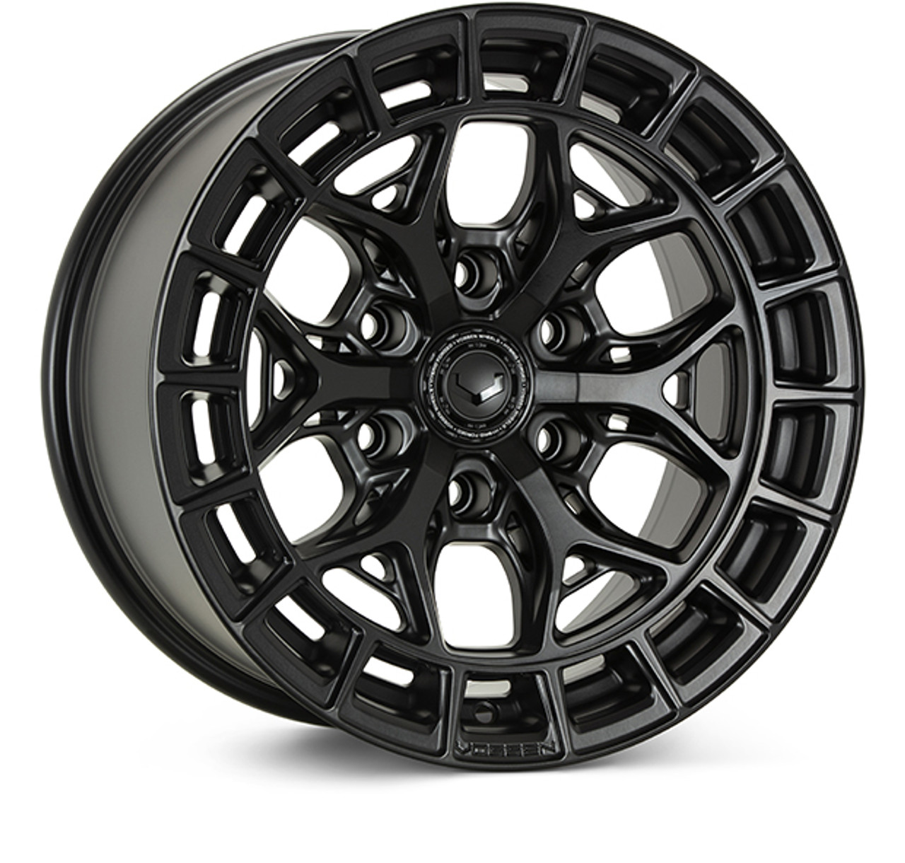 Vossen HFX-1 Wheel - 22x12 / 6x139.7 / -44 Offset / Ultra Deep / Satin Black - 14+ Silverado & Sierra 1500 / RAM TRX