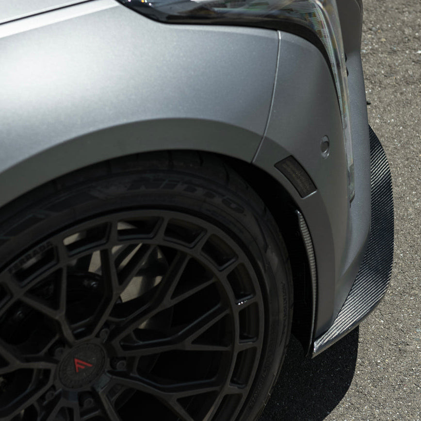 EOS Carbon Fiber Front Splitter - 2025+ Cadillac CT5-V Blackwing (FLIP-1436-BKCF)