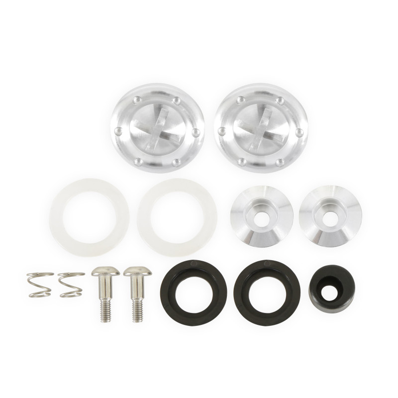 RaceQuip Silver Hardware Pivot Kit for Face Shield Fits PRO & VESTA Model Helmets - 205661RQP Photo - Primary
