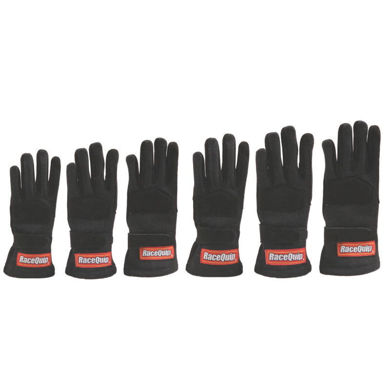 RaceQuip Black 2-Layer SFI-5 Glove Kid - Large K10 - 3550095RQP Photo - Primary