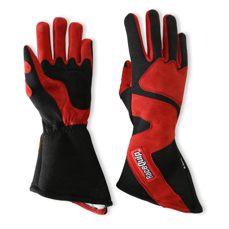 RaceQuip SFI-5 Red/Black Medium Long Angle Cut Glove - 358103RQP Photo - out of package