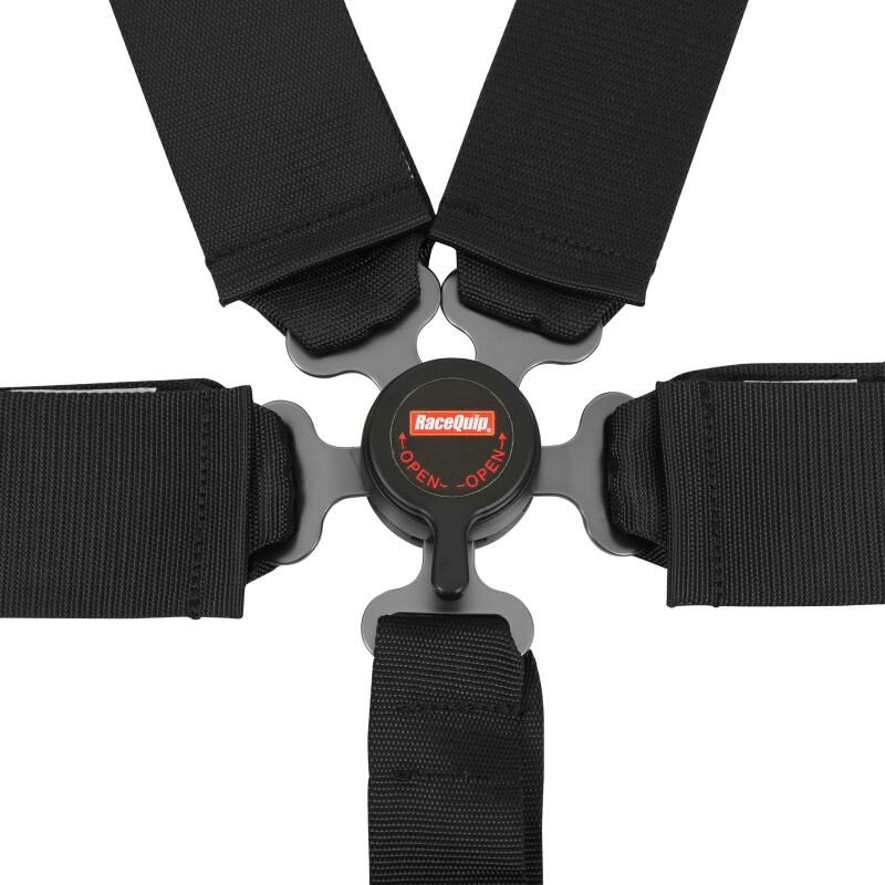RaceQuip Black SFI CAMLOCK 6pt PU Lap Seat Belt - 744004RQP Photo - Close Up