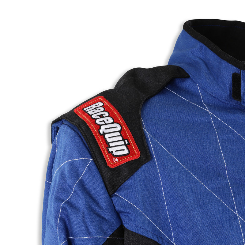 RaceQuip Blue Chevron-5 Suit SFI-5 - Large - 91609259RQP Photo - out of package