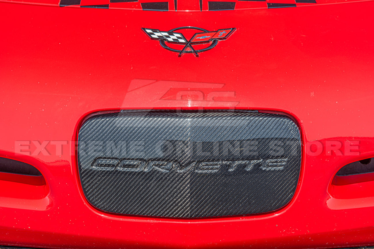 EOS Front License Plate Trim Cover - Carbon Fiber - C5 Corvette