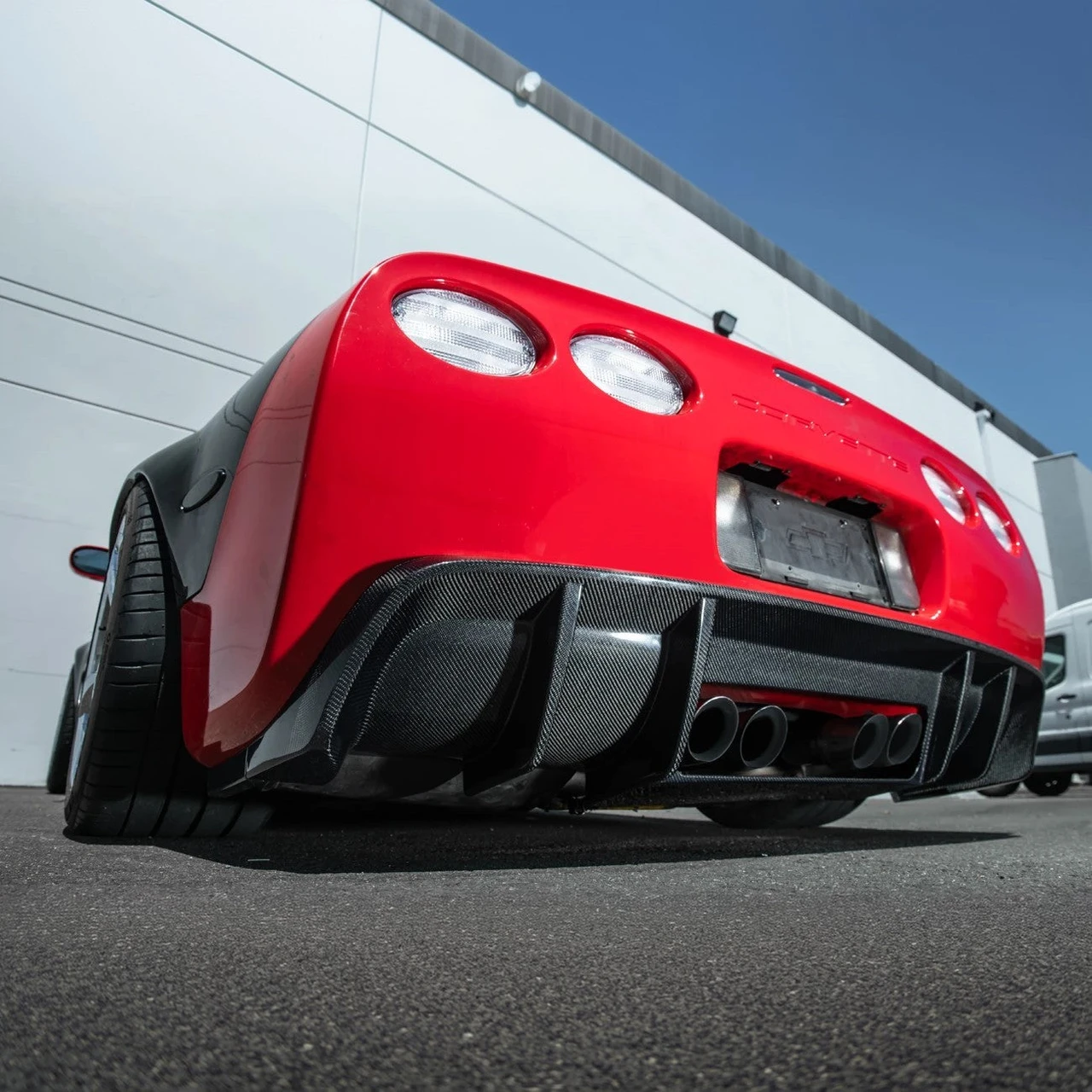 EOS Carbon Fiber Race Style Diffuser - 97-04 C5 Corvette (DIFF-1412-BKCF)