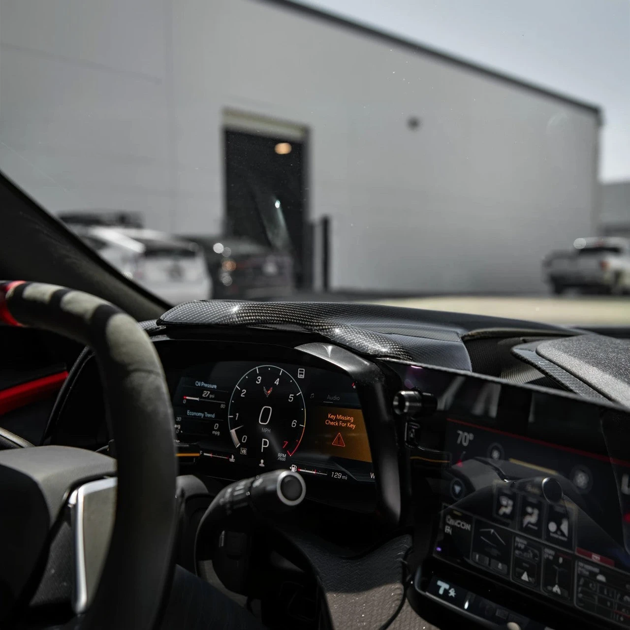EOS Carbon Fiber Upper Dash Panel - C8 Corvette (VENT-1260-BKCF)