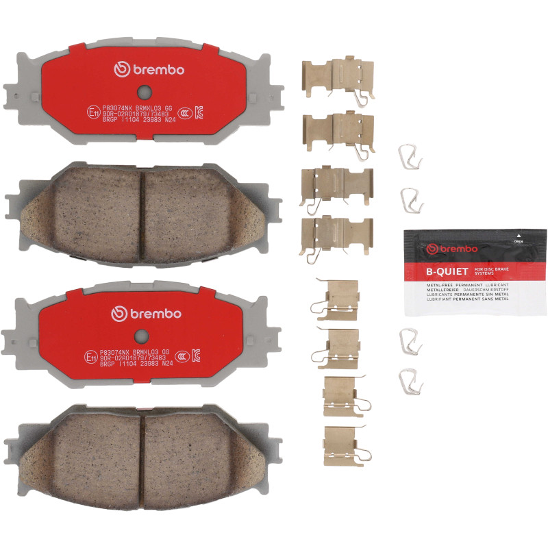 Brembo 2009+ Lexus IS C (GSE2) / 2013+ Lexus IS III (E3) Xtra Ceramic Brake Pad - Front - P83074NX Photo - out of package
