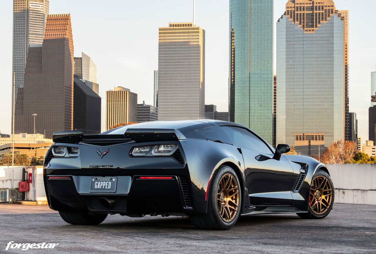 Forgestar F14 Wheels - 19x10 Fronts / 20x12 Rears - Gloss Black - C7 Corvette GS / Z06