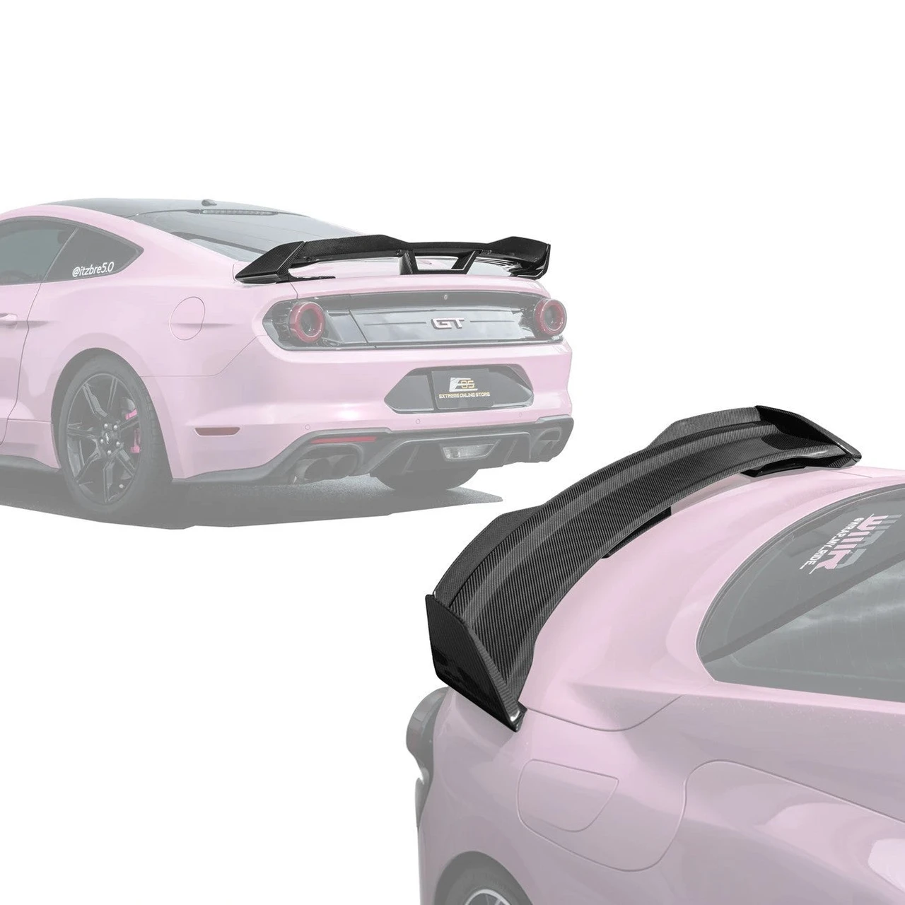 EOS Carbon Fiber DarkHorse Style Rear Spoiler w. Wickerbill - 15-23 ...