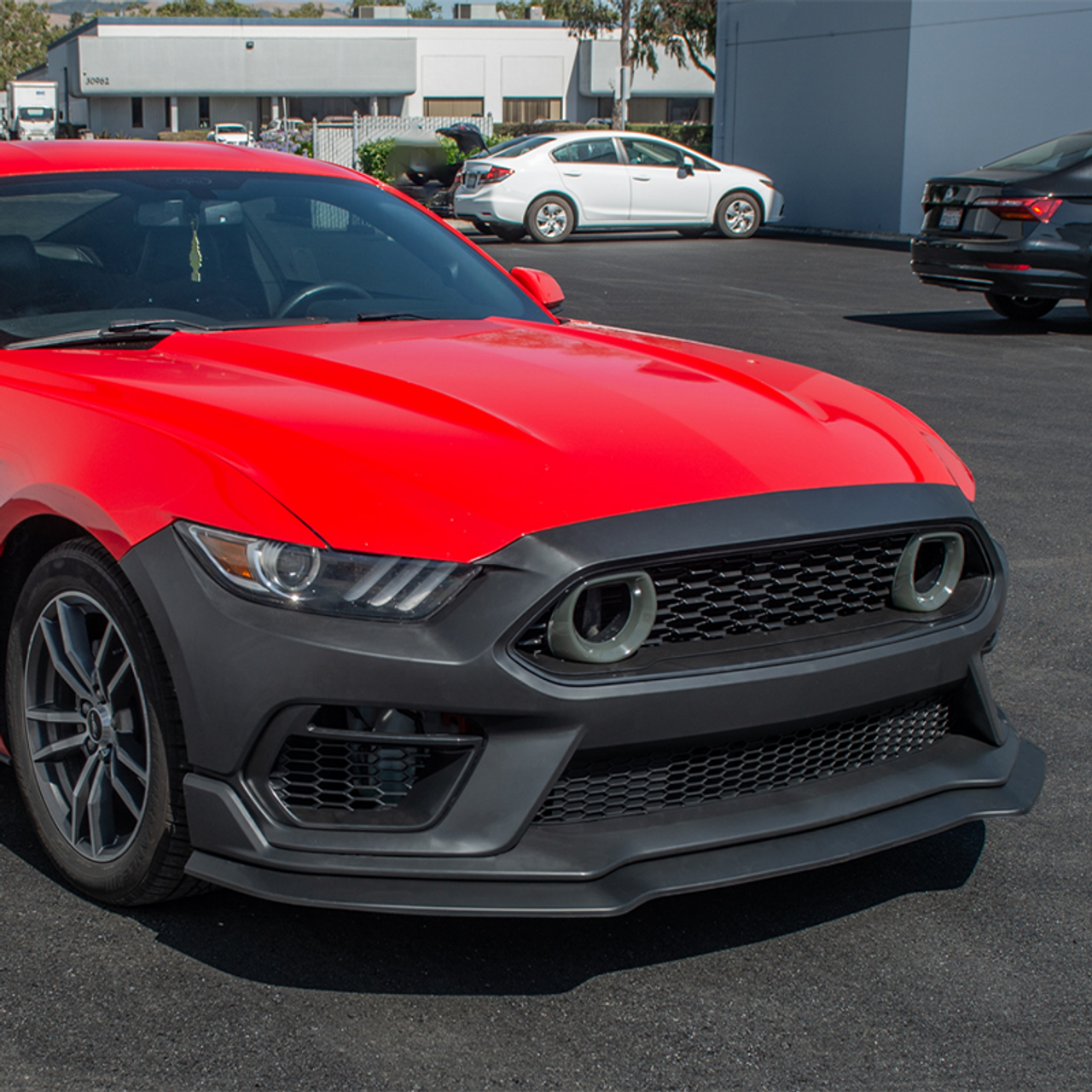 EOS Mach 1 Conversion Front Bumper Kit with LED - 15-17 Ford Mustang