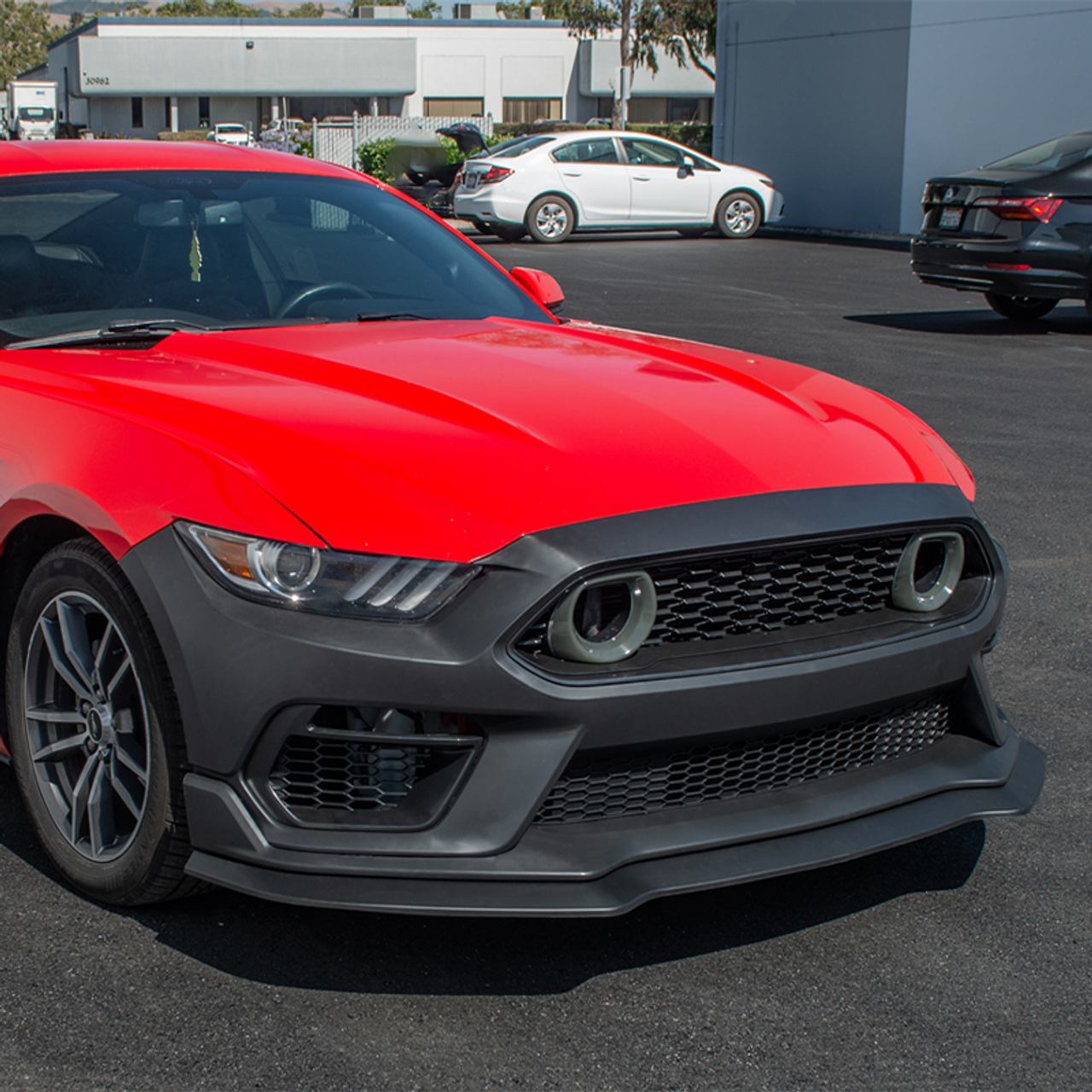 EOS Mach 1 Conversion Front Bumper Kit with LED - 18-23 Ford Mustang