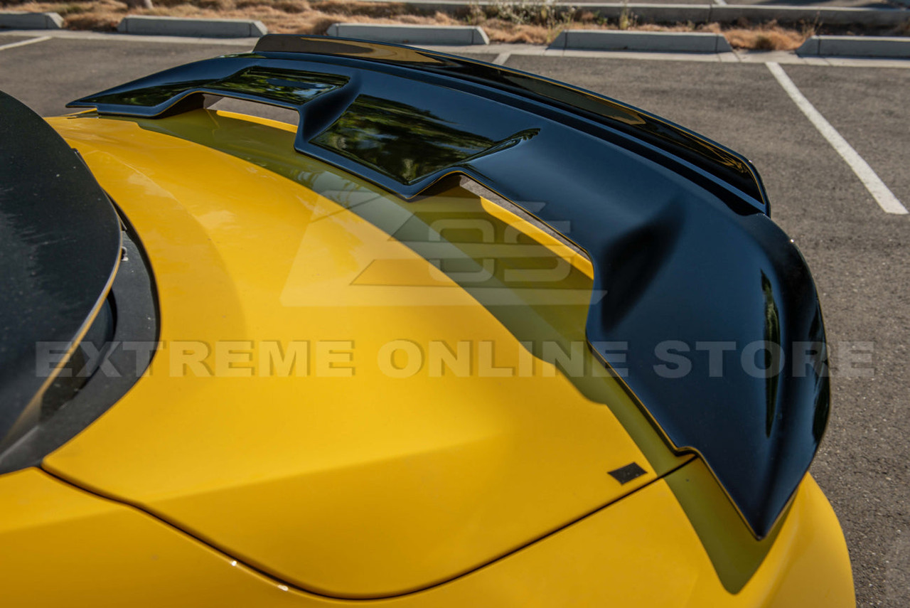 EOS GT500 Style Wickerbill Rear Spoiler - Matte Black - 15-23 Ford Mustang