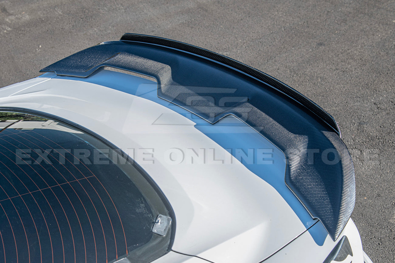 EOS GT500 Style Wickerbill Rear Spoiler - Carbon Fiber - 15-23 Ford Mustang