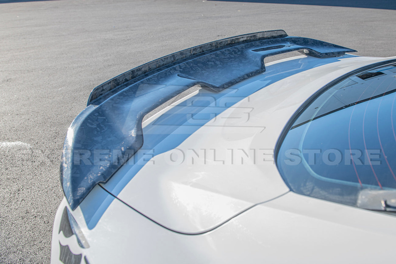 EOS GT500 Style Wickerbill Rear Spoiler - Forged Carbon Fiber - 15-23 Ford Mustang