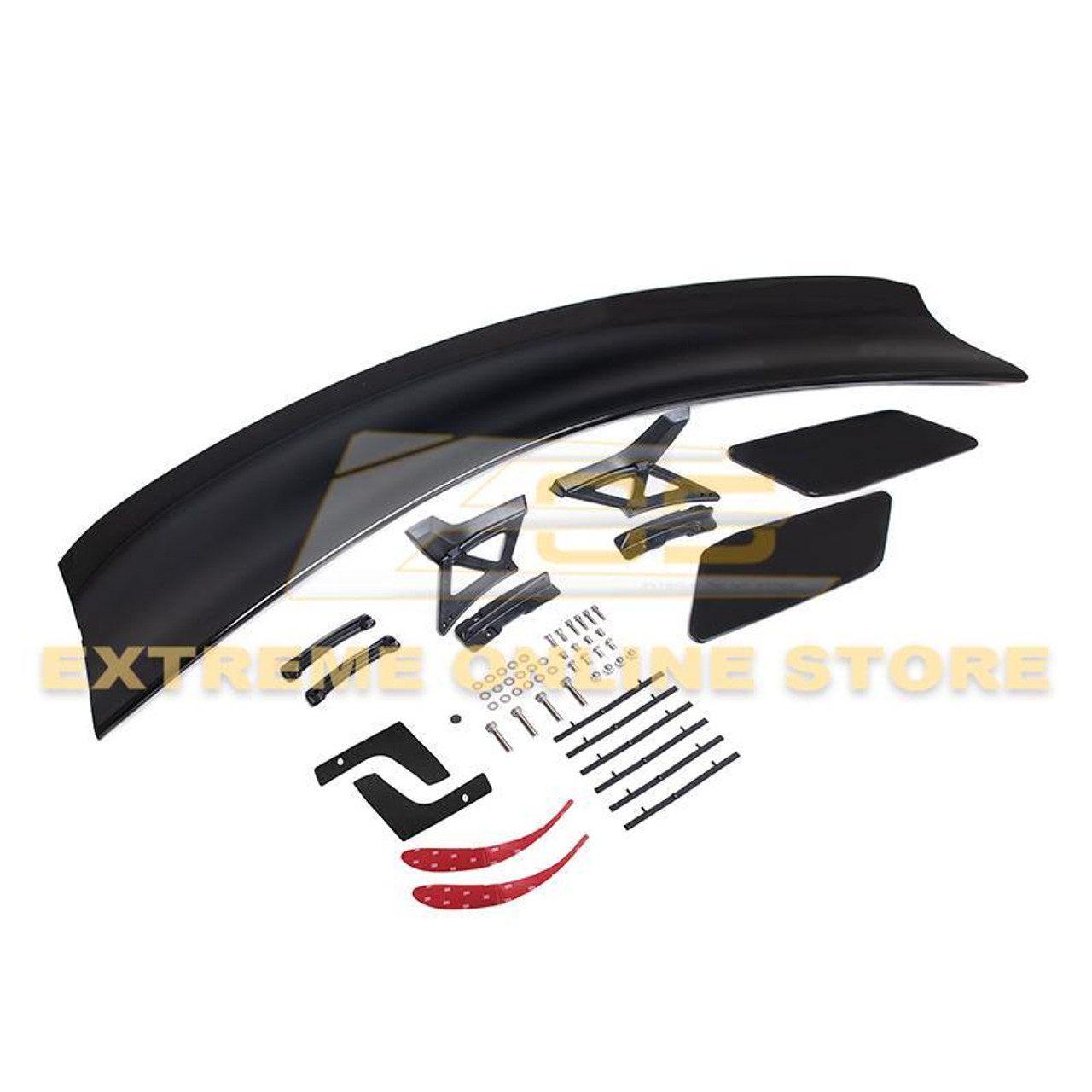 EOS GT500 High Wing Rear Spoiler - Gloss Black - 15-23 Ford Mustang