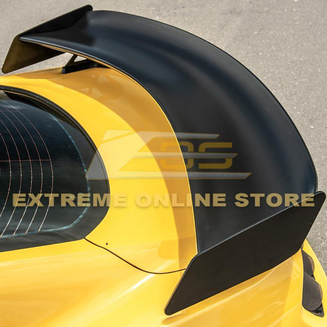 EOS GT500 High Wing Rear Spoiler - Carbon Fiber - 15-23 Ford Mustang