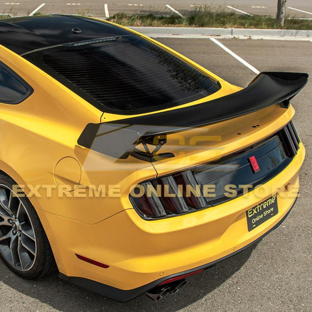 EOS GT500 High Wing Rear Spoiler - Forged Carbon Fiber - 15-23 Ford Mustang
