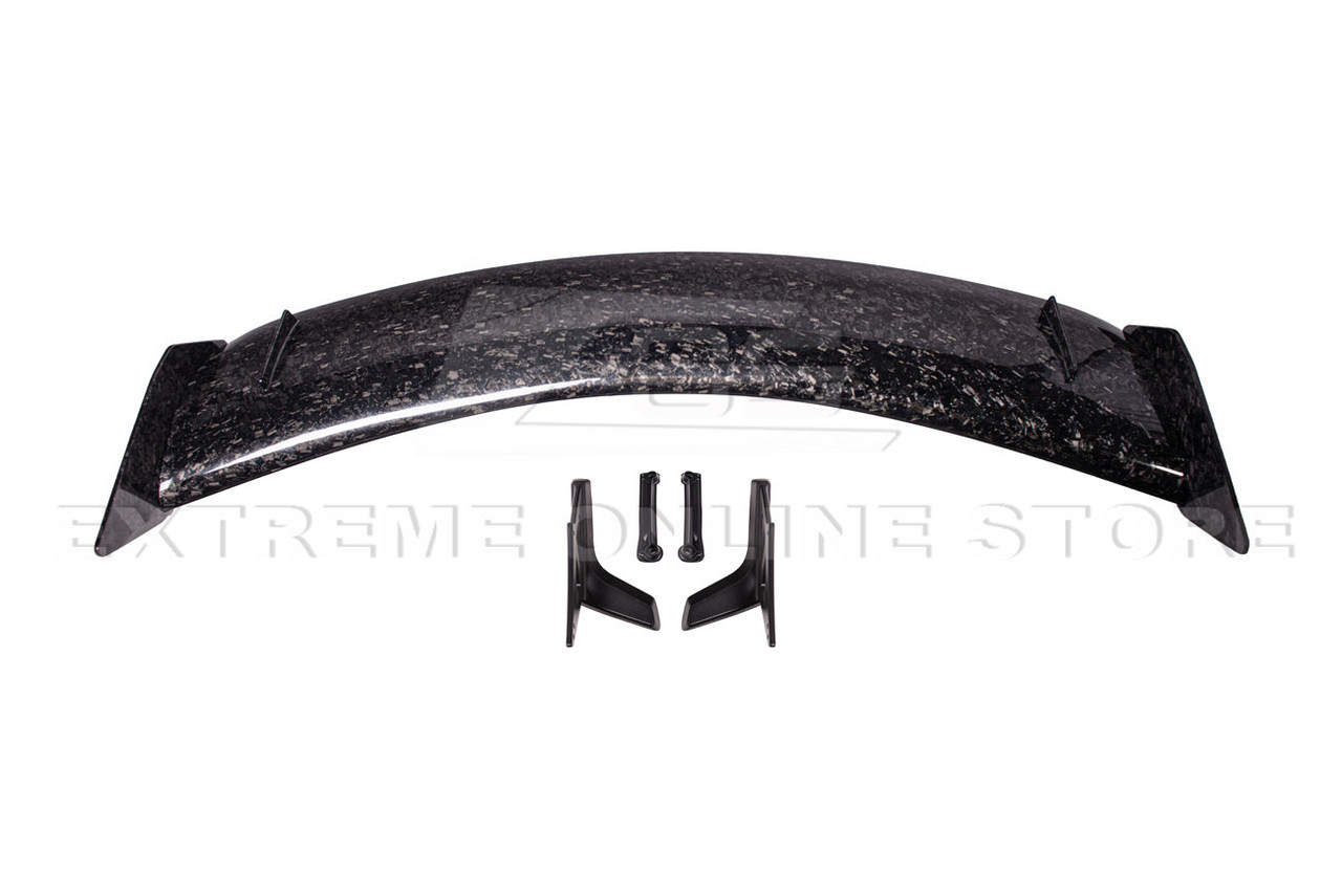 EOS GT500 High Wing Rear Spoiler - Forged Carbon Fiber - 15-23 Ford Mustang