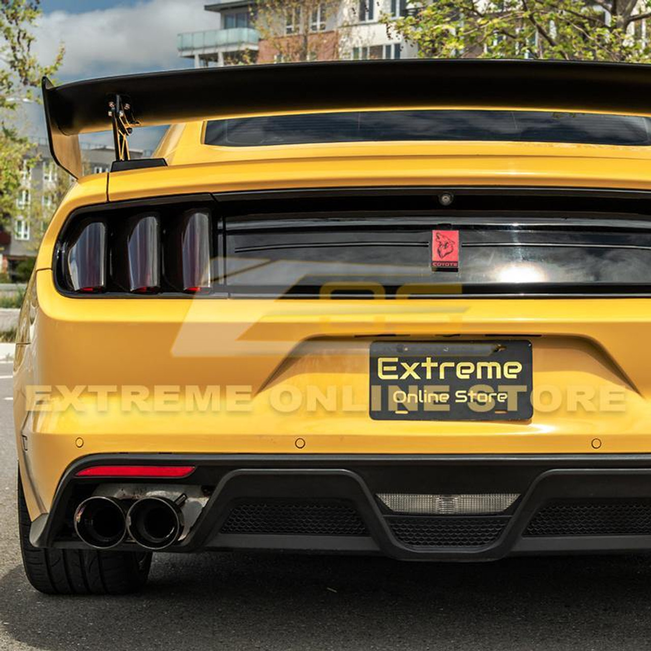 EOS GT500 High Wing Rear Spoiler - Forged Carbon Fiber - 15-23 Ford Mustang