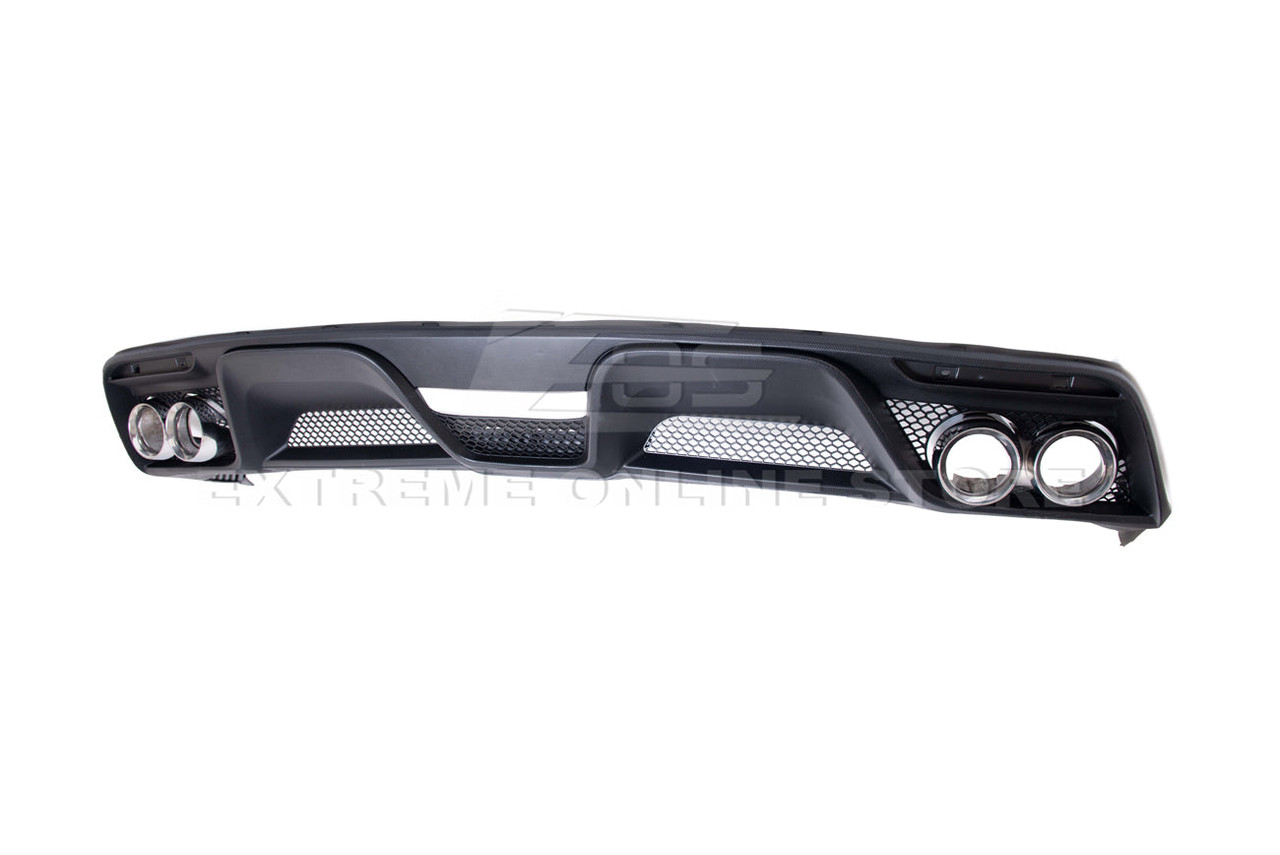 EOS GT350 Style Rear Diffuser for Quad Tips - 15-17 Ford Mustang