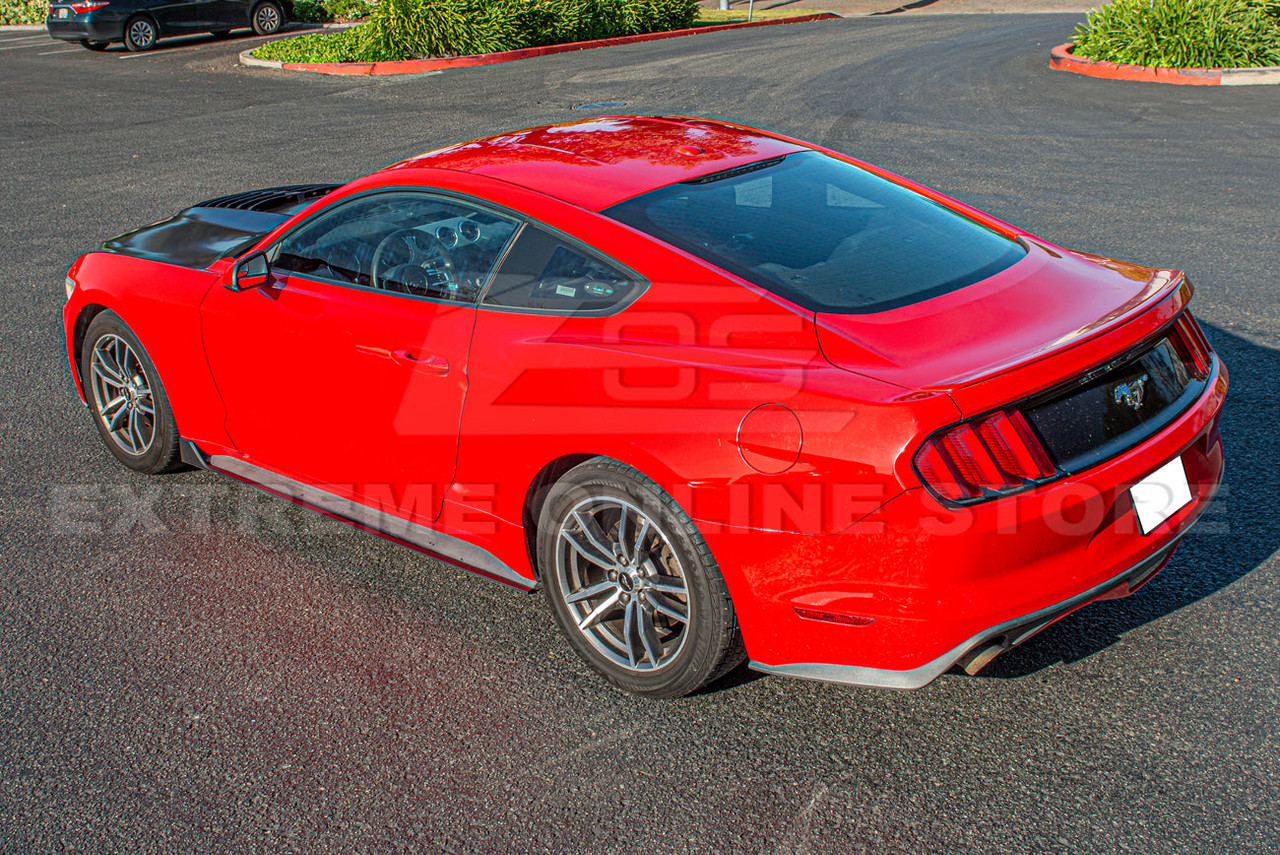 EOS GT350 Style Side Skirt Extensions - Matte Black - 15-23 Ford Mustang