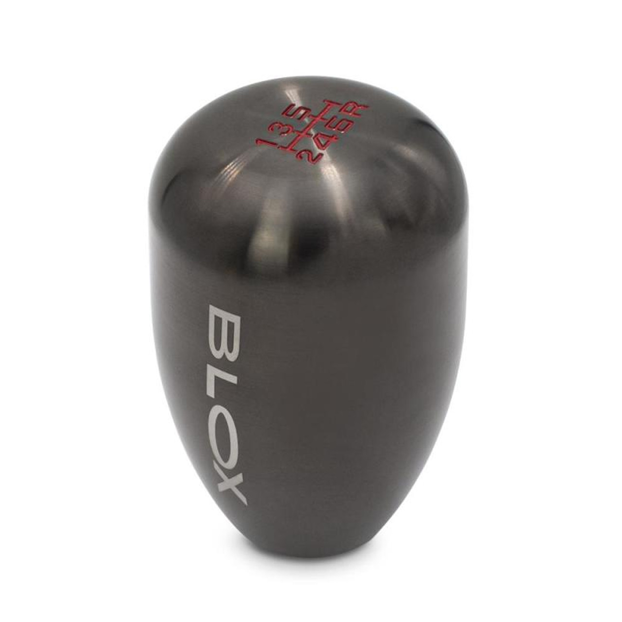 BLOX Racing 6-Speed Billet Shift Knob - Gun Metal 12x1.25mm - BXAC-00210-6