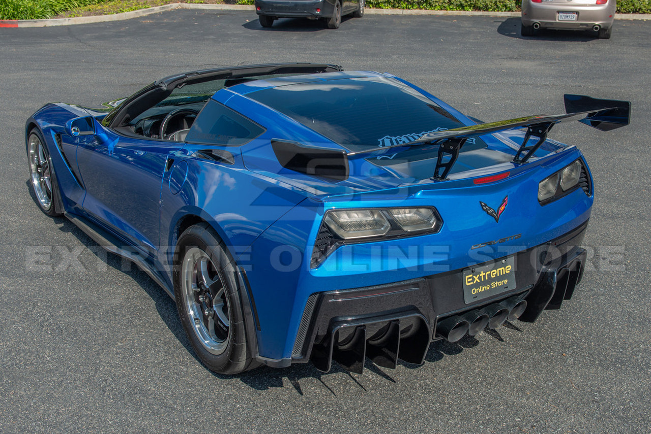 EOS Rear Bumper Diffuser Add-On - Matte Black - C7 Stingray / GS / Z06