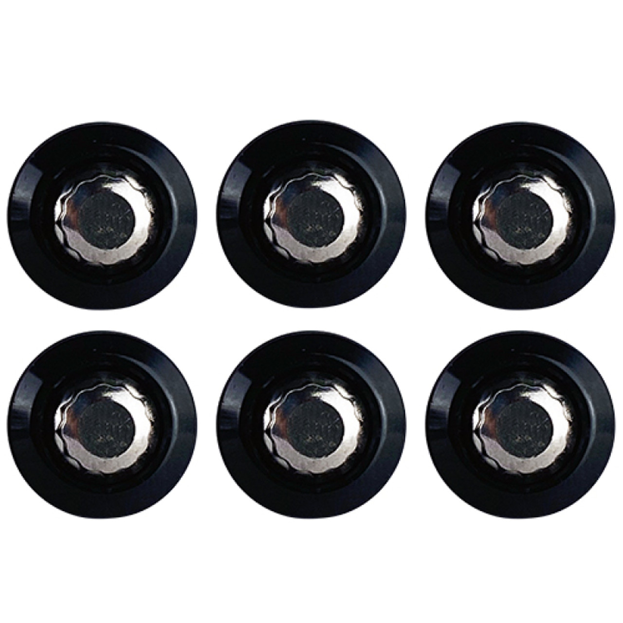 BLOX Racing New Fender Washers Kit M6 12pt - 6pc Large Diameter Black - BXAC-00311-BK