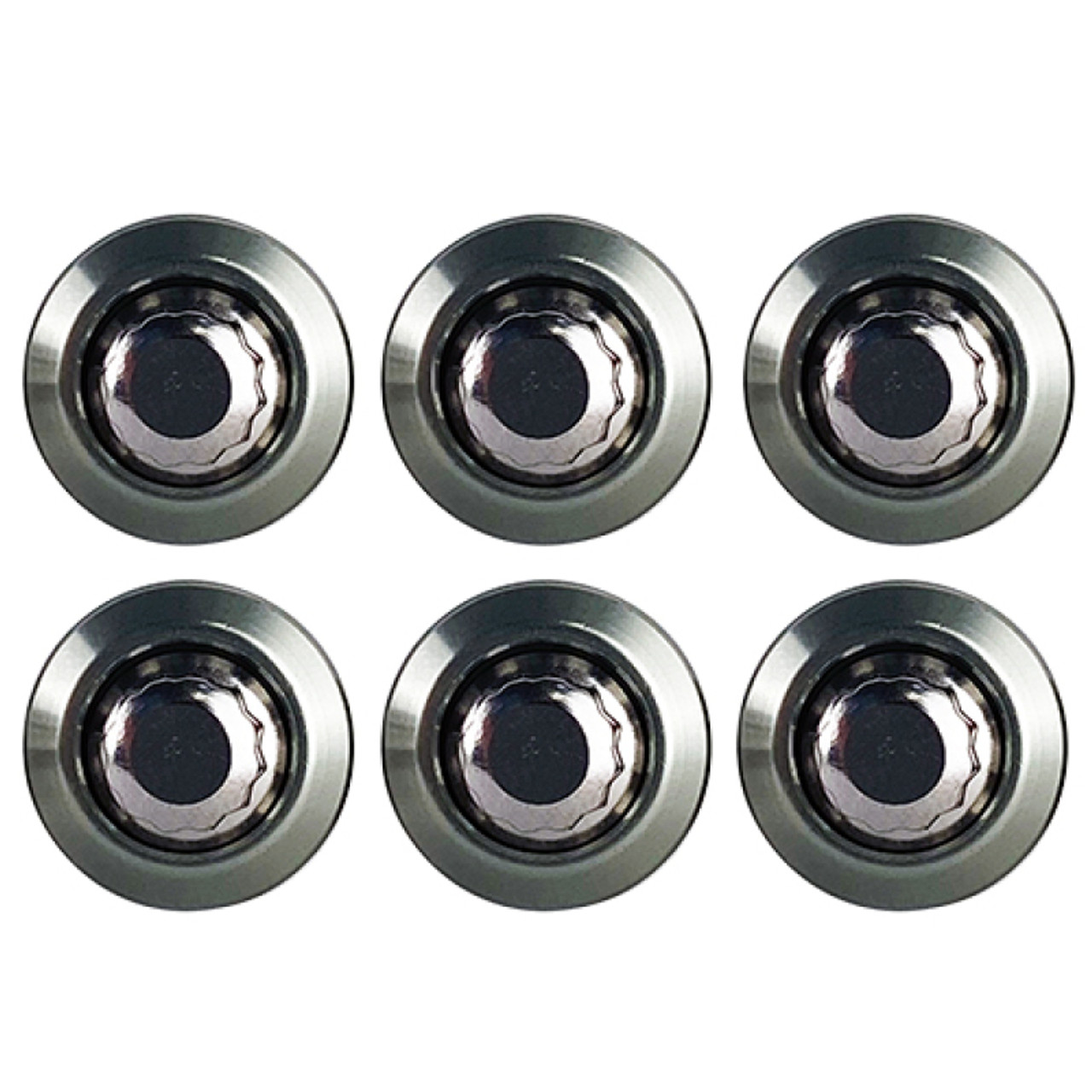 BLOX Racing New Fender Washers Kit M6 12pt - 6pc Large Diameter Gun Metal - BXAC-00311-GM