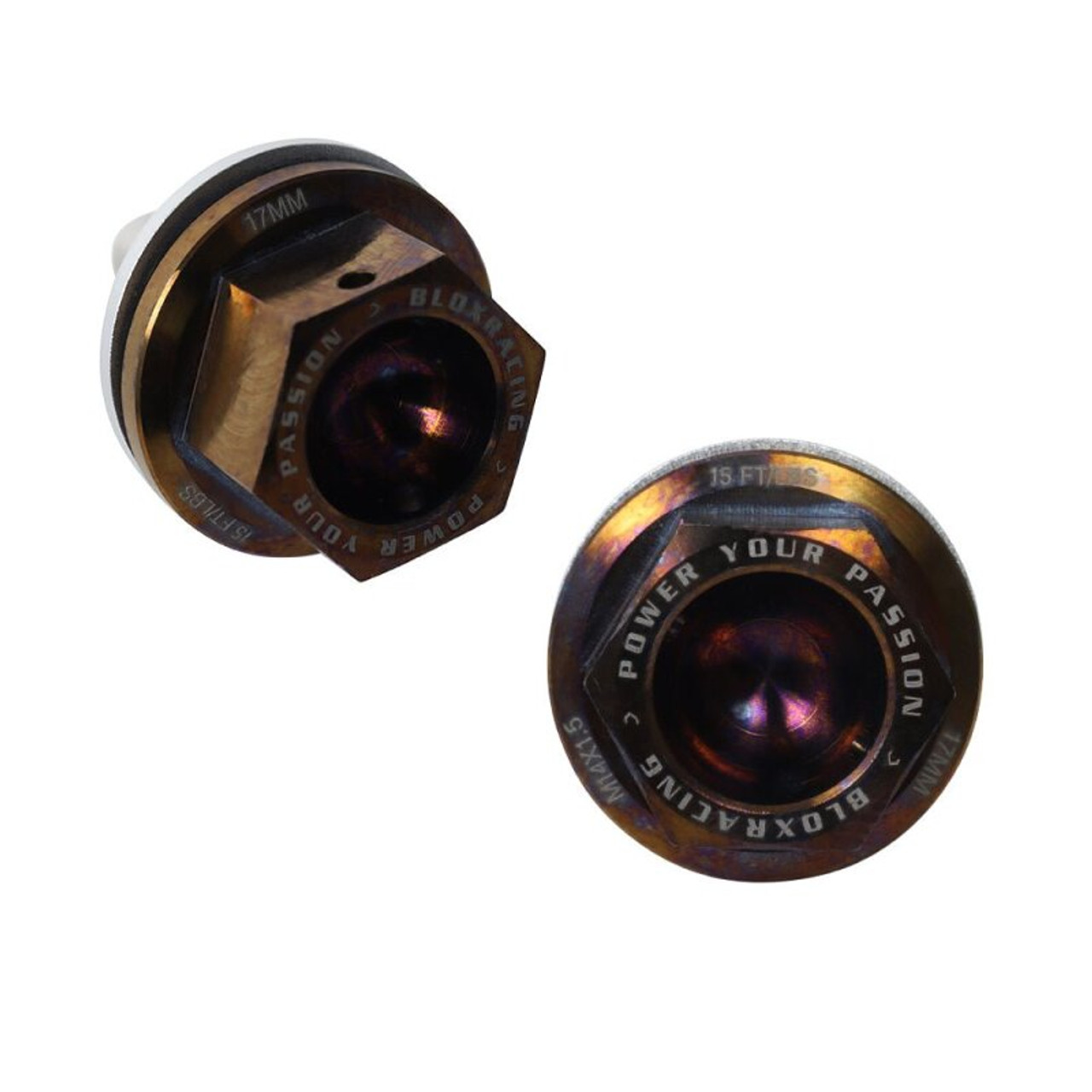 BLOX Racing Titanium Magnetic Oil & Transmission Drain Plug Set - Honda M14X1.5 - BXAC-00405-6-TI