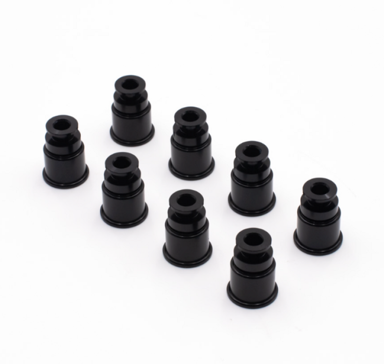 BLOX Racing 14mm Adapter Top (1/2in) w/Viton O-Ring & Retaining Clip (Set of 8) - BXEF-AT-14S-8