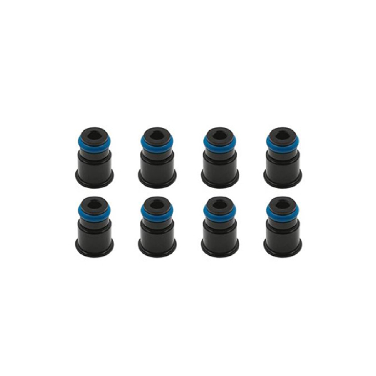 BLOX Racing 14mm Adapter Top (1/2in) w/Viton O-Ring & Retaining Clip (Set of 8) - BXEF-AT-14S-8