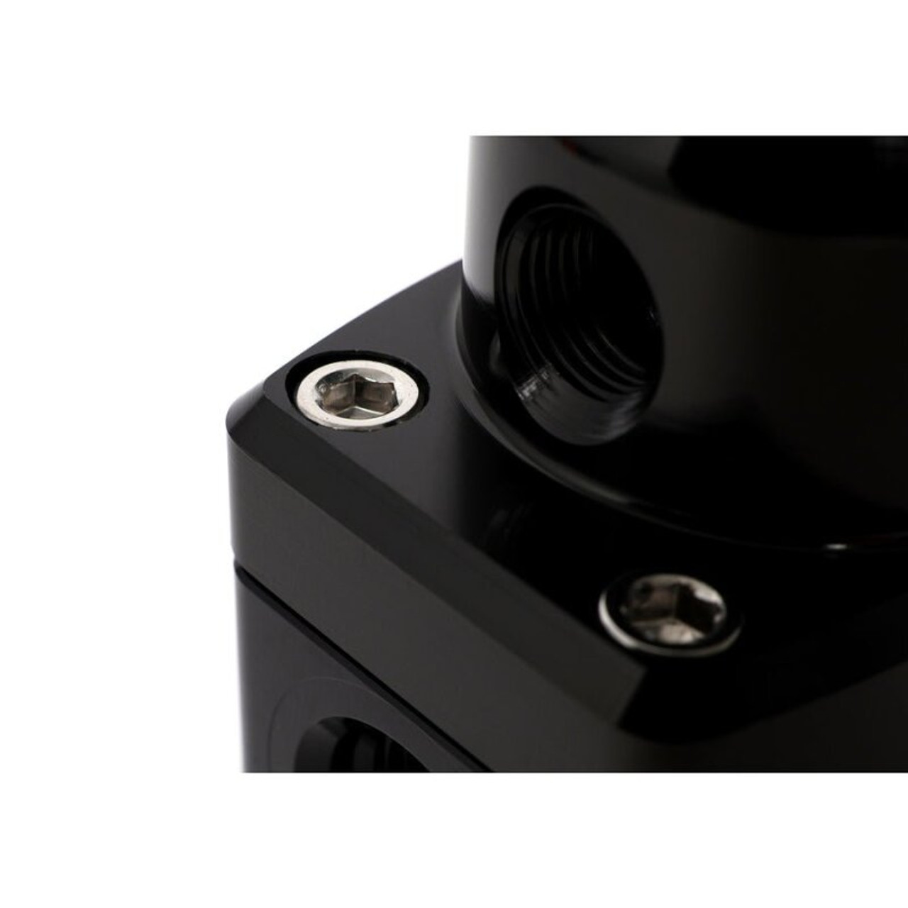 BLOX Racing 2-Port Design Black/Black Adjustable Fuel Pressure Regulator - BXFU-00410-BKB
