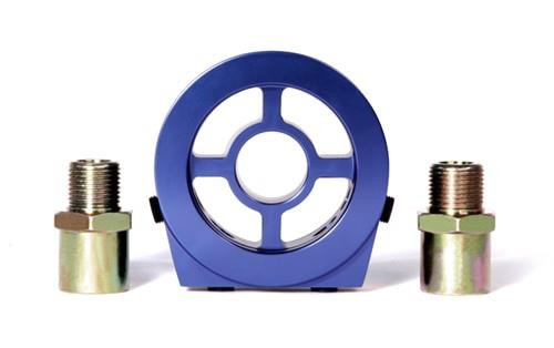 BLOX Racing Oil Filter Block Adapter Oil Pressure / Oil Temperature Blue with Adapters - BXGA-00105-BL Photo - Primary