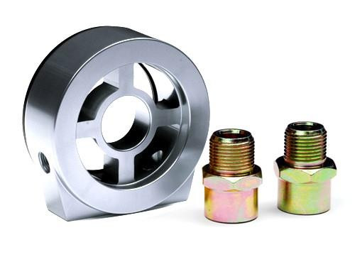 BLOX Racing Oil Filter Block Adapter Silver / For Oil Pressure / Oil Temperature - BXGA-00105-SI Photo - Primary