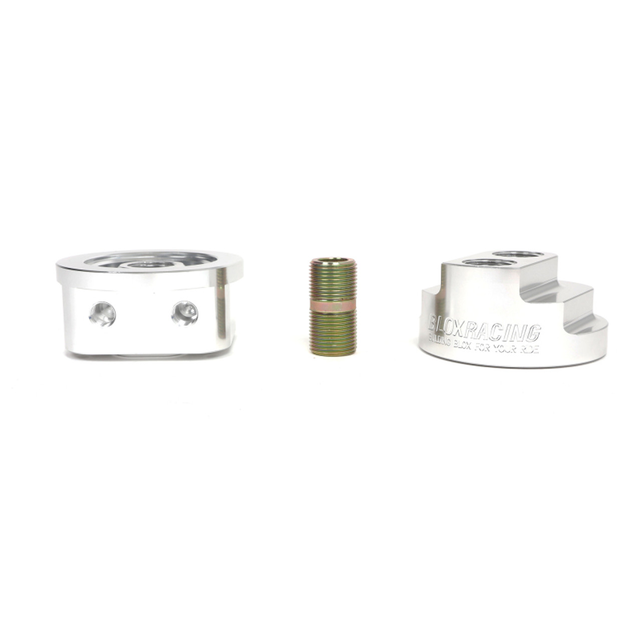 BLOX Racing Remote Oil Filter Relocation Kit - Polished - BXGA-00115-PO