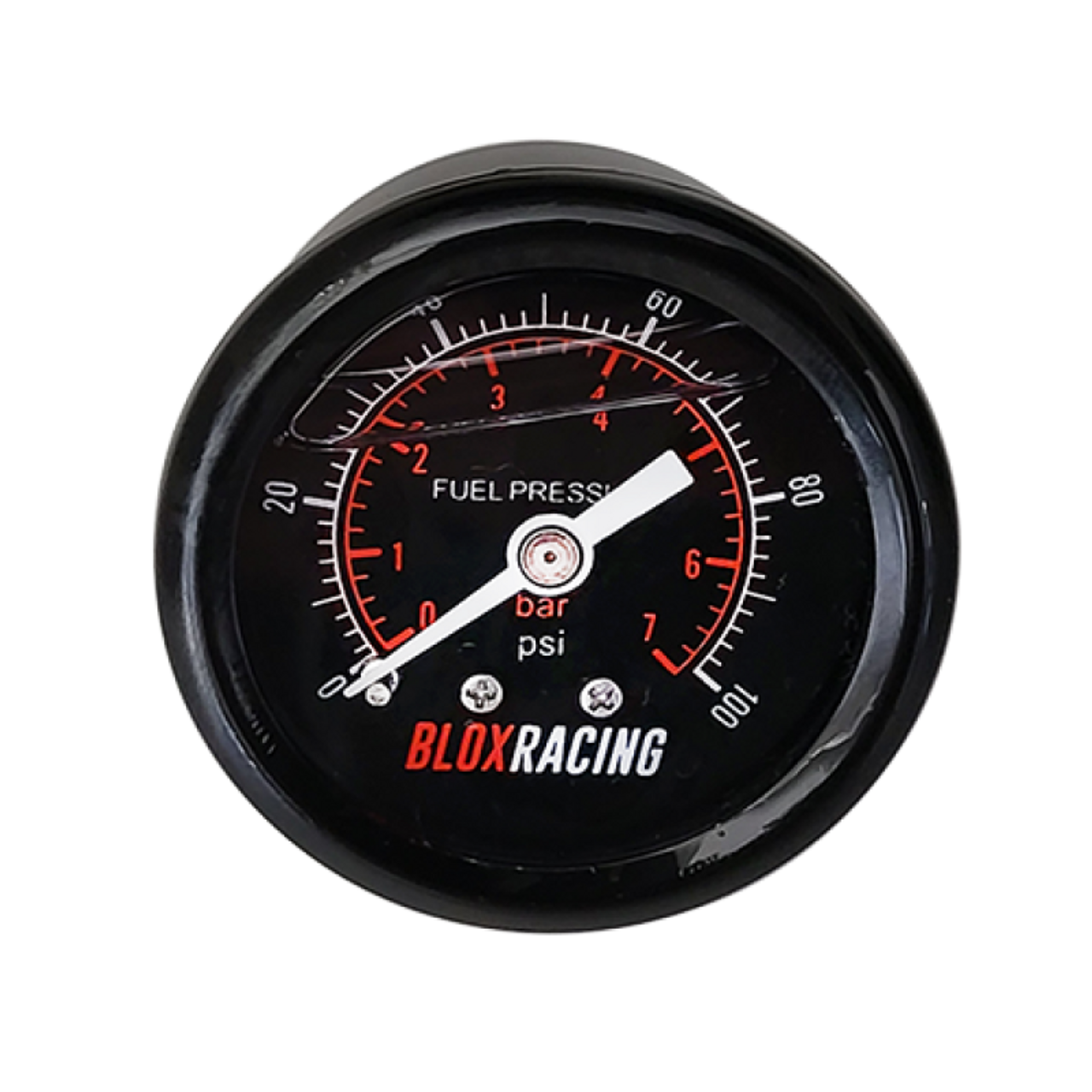 BLOX Racing Liquid-Filled Fuel Pressure Gauge 0-100psi (Black Face) - BXGA-00125-BK
