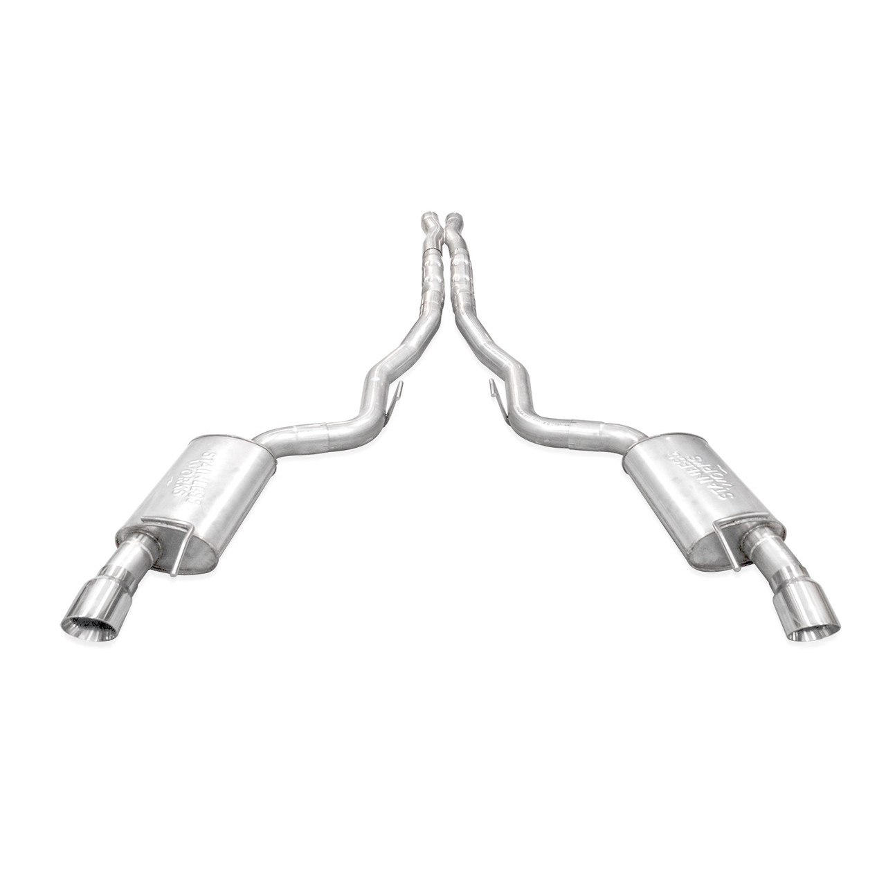 Stainless Works Legend Series Dual Tip Catback / H-Pipe / Factory Connect - 2024+ S650 Mustang GT