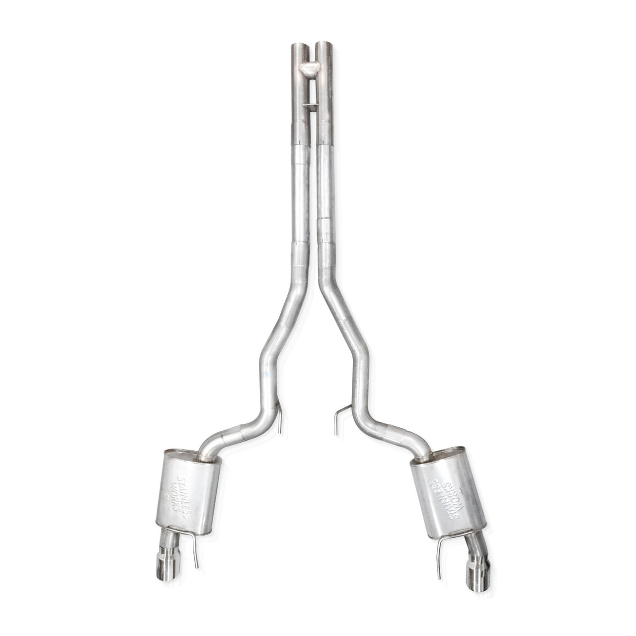 Stainless Works Redline Series Dual Tip Catback / X-Pipe / Performance Connect - 2024+ S650 Mustang GT
