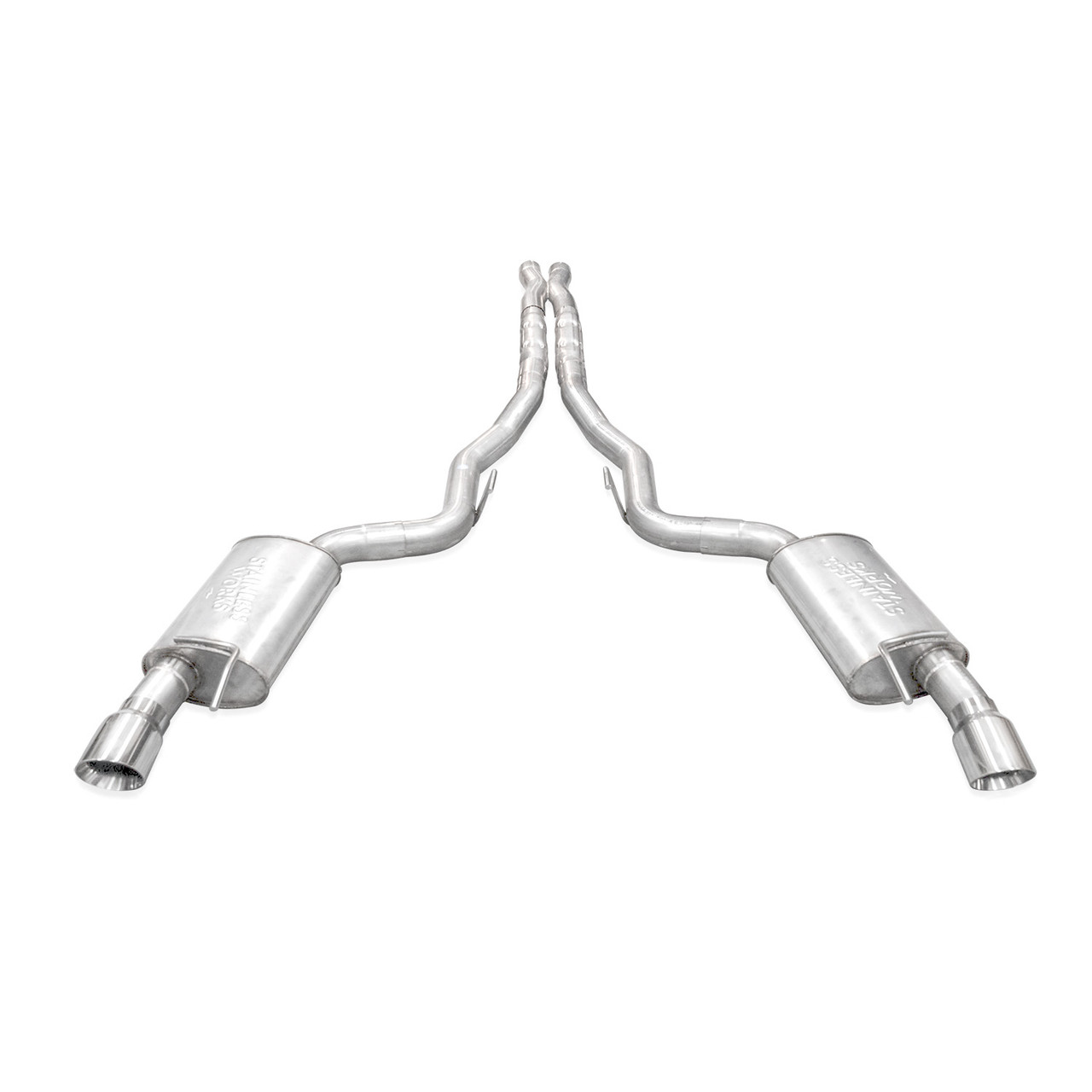 Stainless Works Redline Series Dual Tip Catback / X-Pipe / Performance Connect - 2024+ S650 Mustang GT